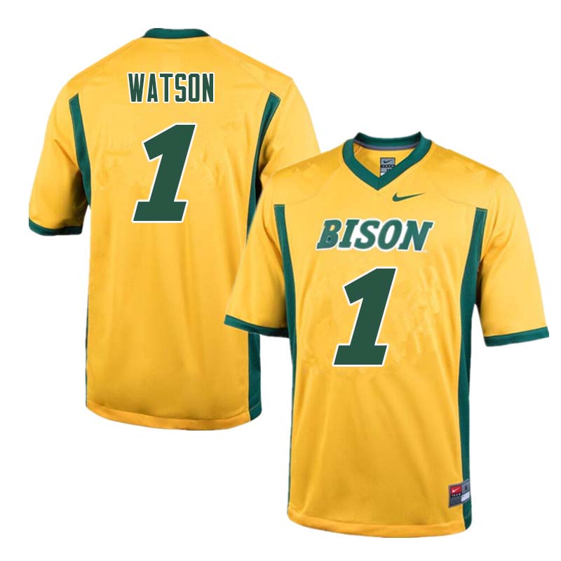 Men #1 Christian Watson North Dakota State Bison College Football Jerseys Sale-Yellow - Click Image to Close
